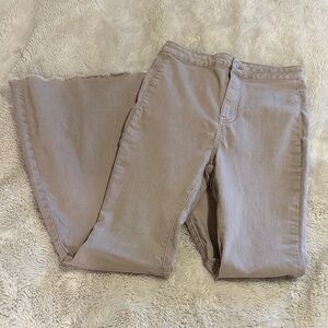 Women’s, retro wide flare jeans, Light Pink